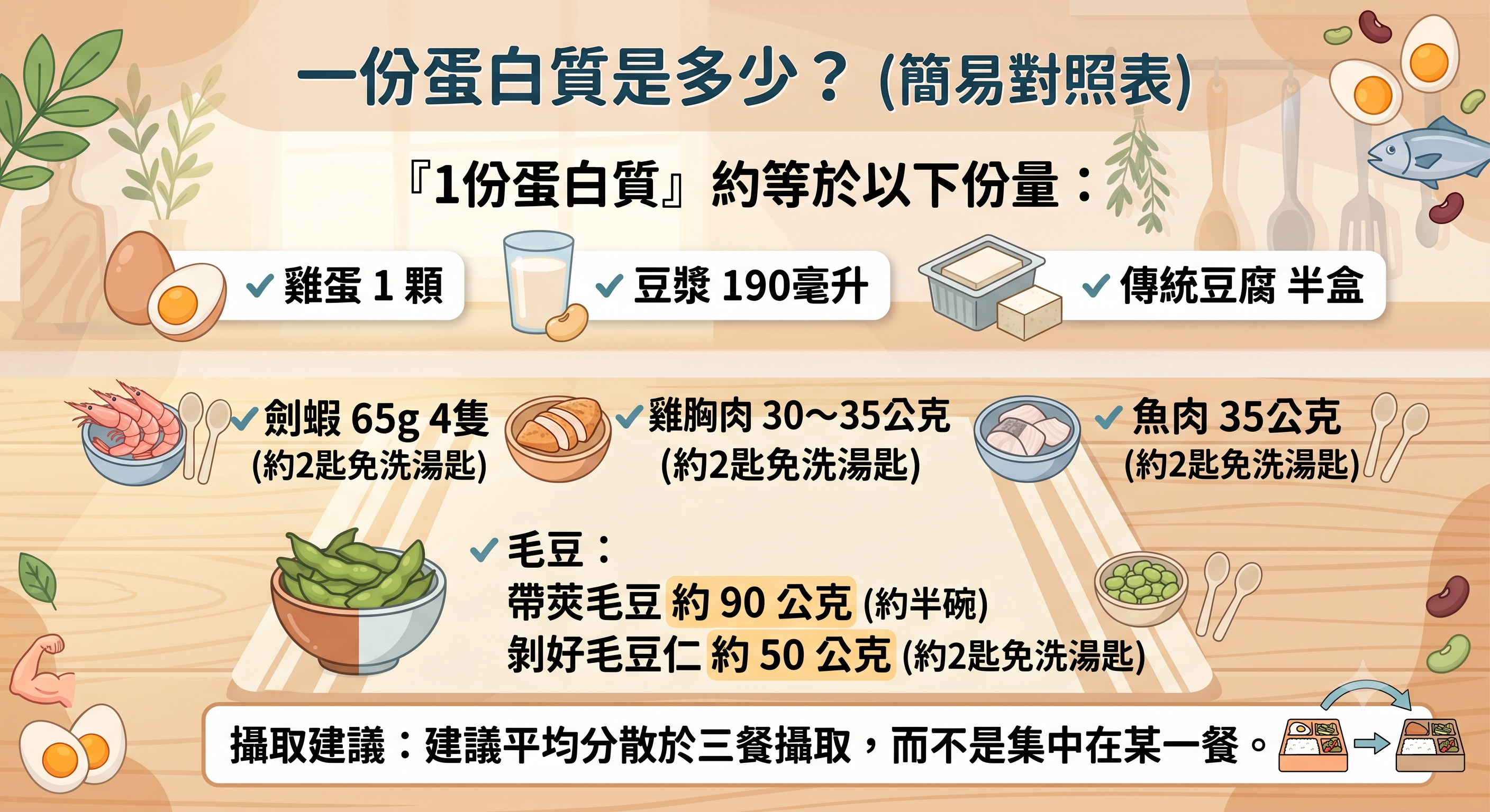 一份蛋白質是多少？