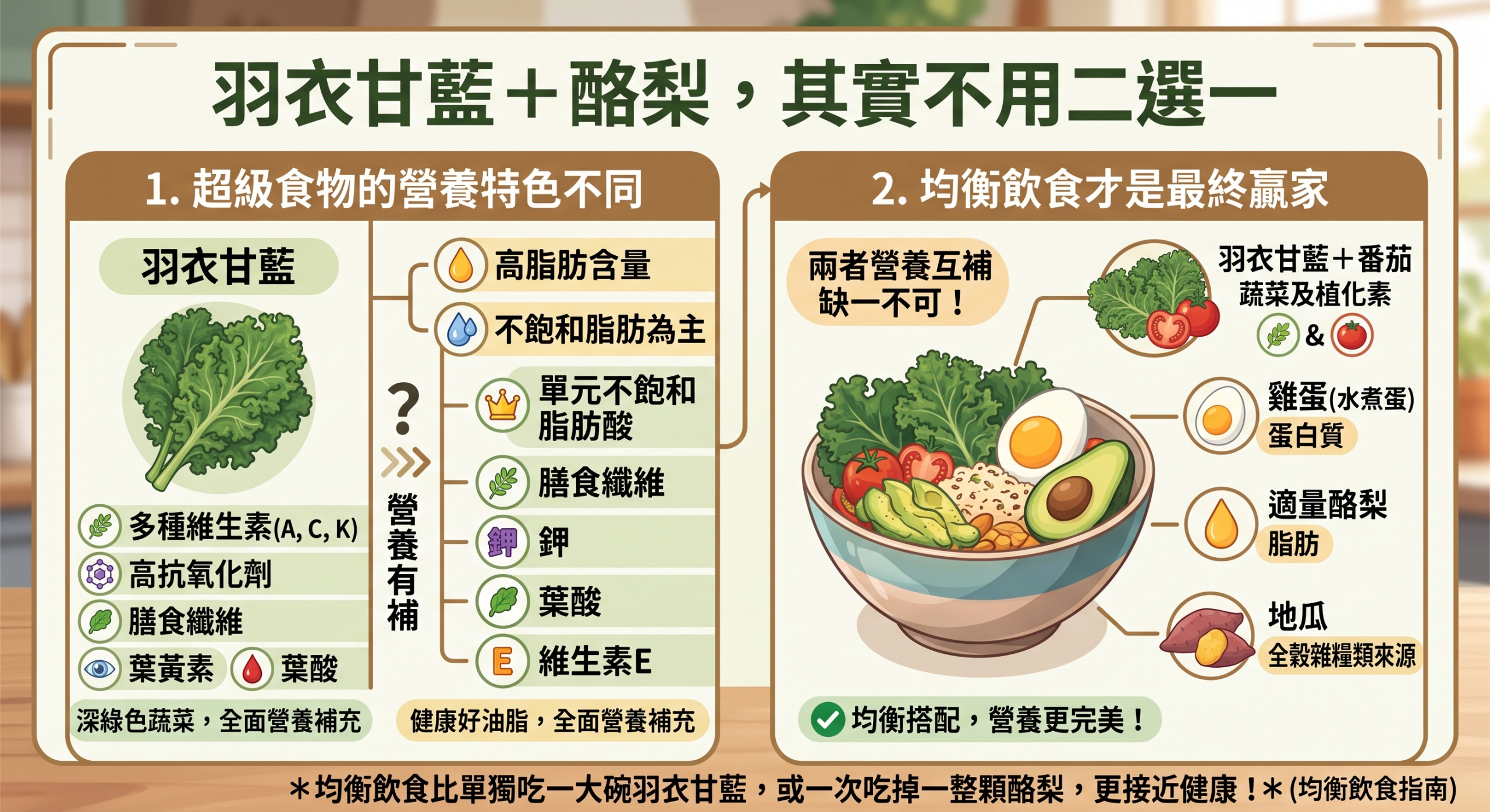 羽衣甘藍＋酪梨，其實不用二選一